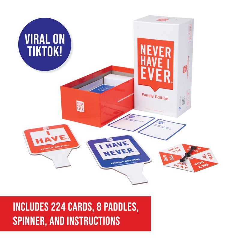 Never Have I Ever | Hilarious Family Card Game with Fun Questions & Crazy Stories | Perfect for Kids, Teens & Adults | Great for Game Nights & Parties | Includes â€œI Haveâ€ & â€œI Have Neverâ€ Paddles! - Image 2